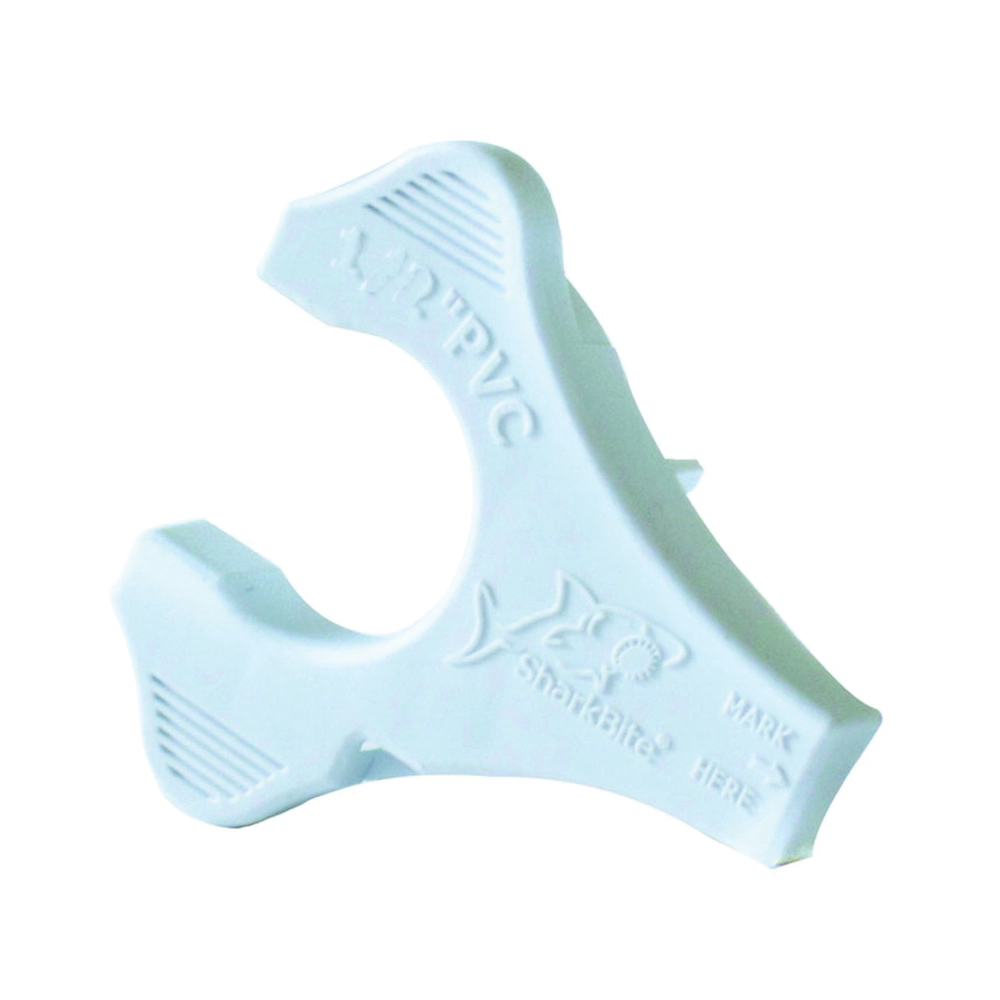 SharkBite UIP710A Gauge and Disconnect Clip, 1/2 in, PVC, White