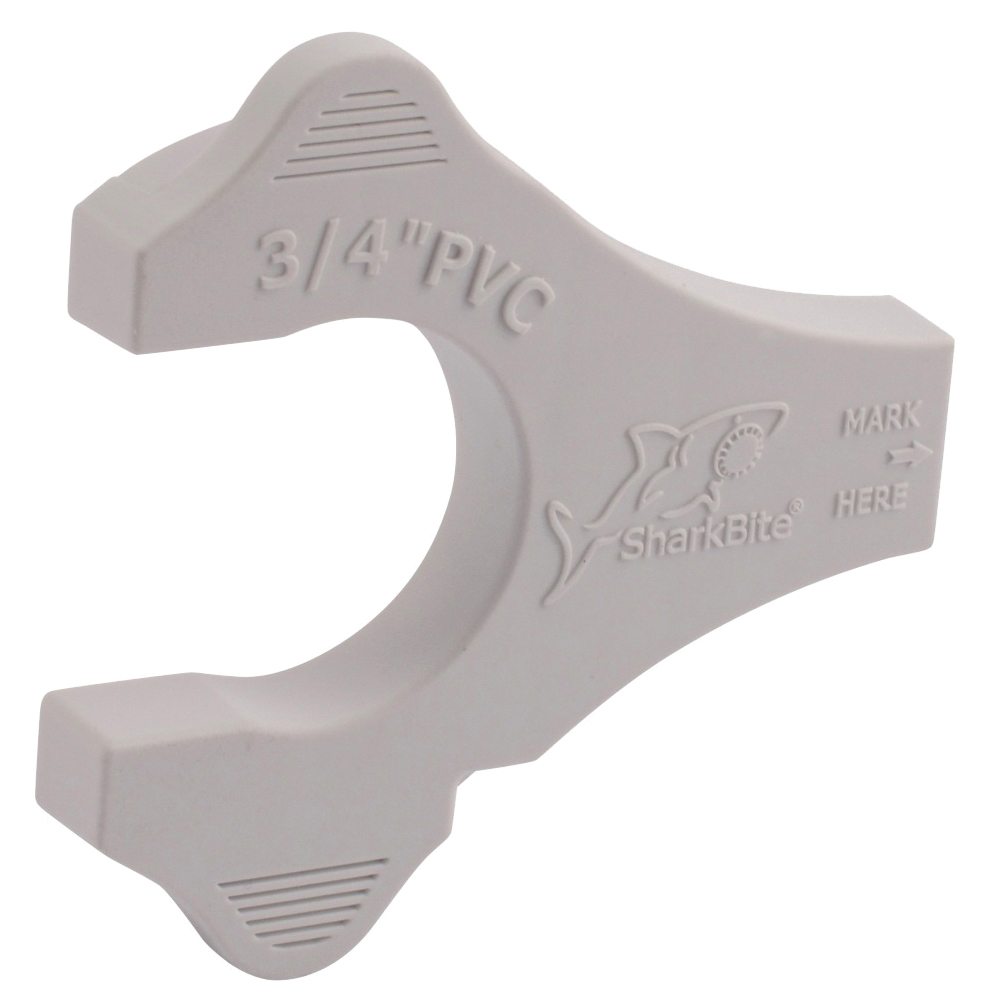 SharkBite UIP712A Gauge and Disconnect Clip, 3/4 in, PVC, White