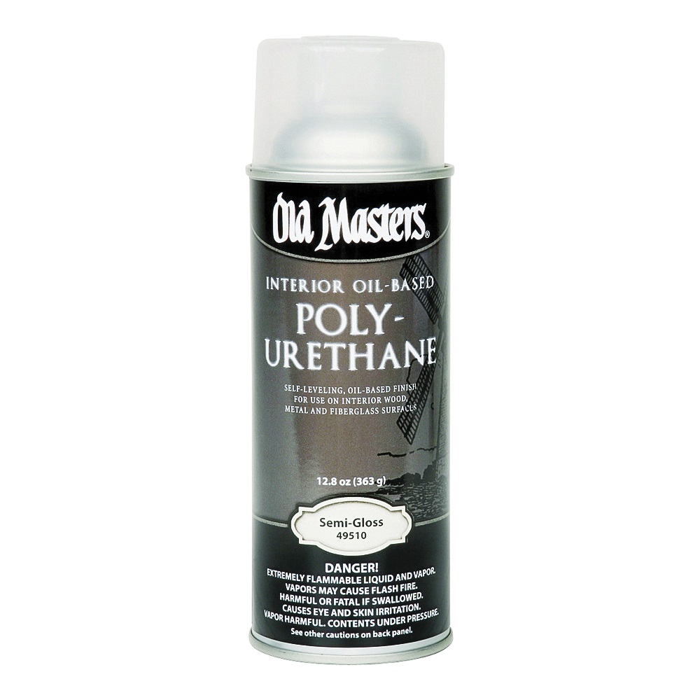 49510 Polyurethane, Semi-Gloss, Liquid, Clear, 13 oz, Aerosol Can