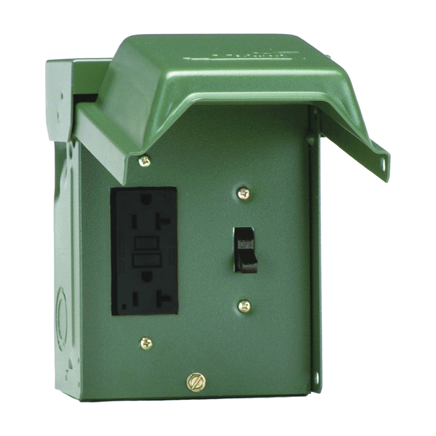 U010S010GRP Power Outlet, 20 A, 120 V, Green