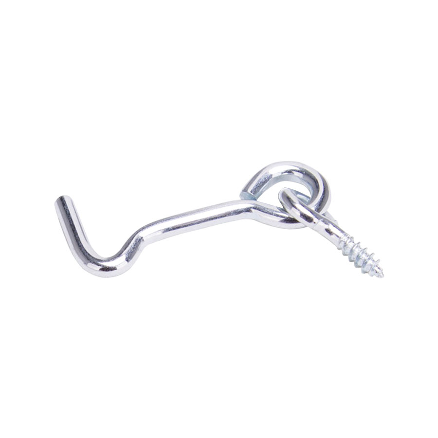 Gate Hook and Eye, 1/8 in Dia Wire, 1-1/2 in L, Steel