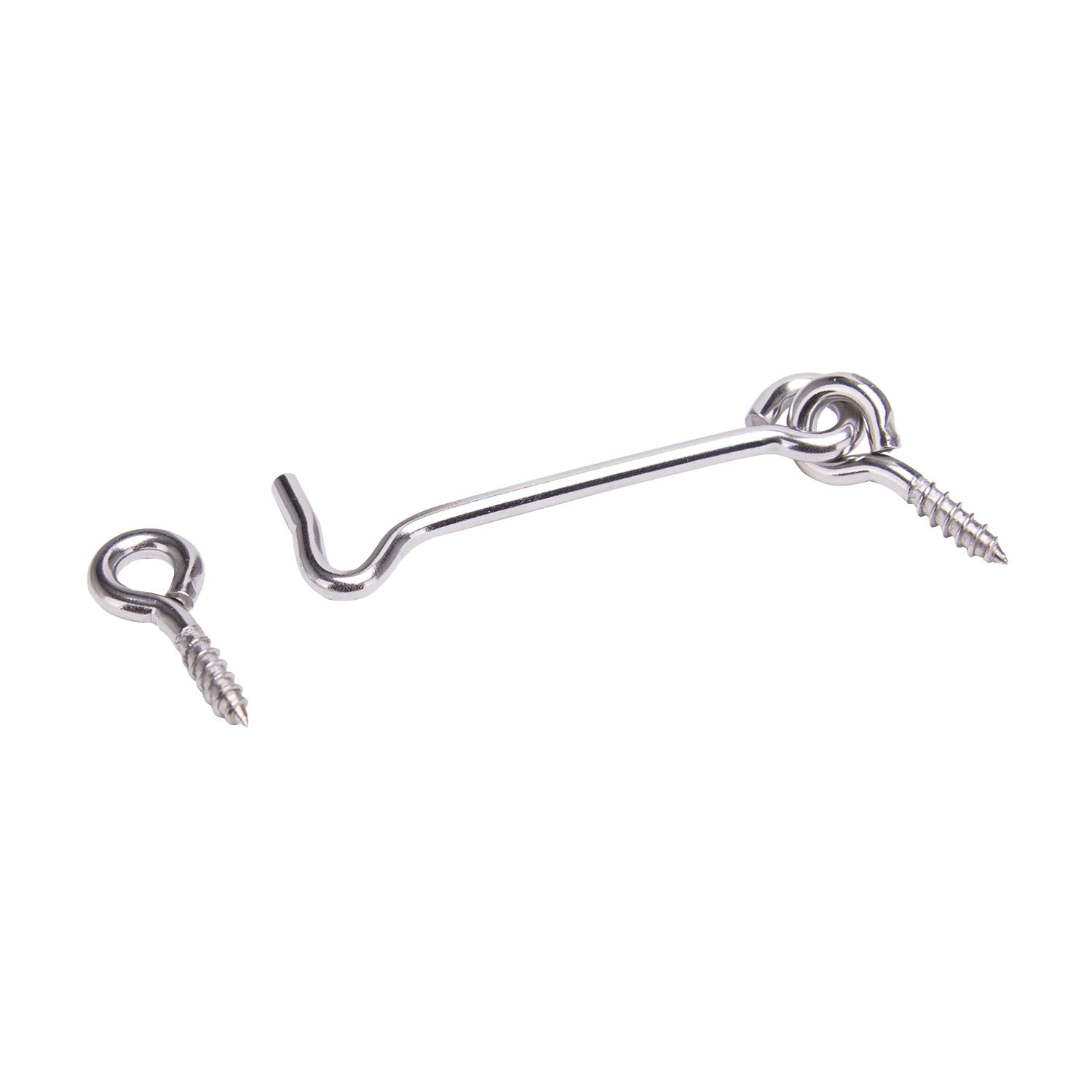 Gate Hook and Eye, 5/32 in Dia Wire, 3 in L, Stainless Steel