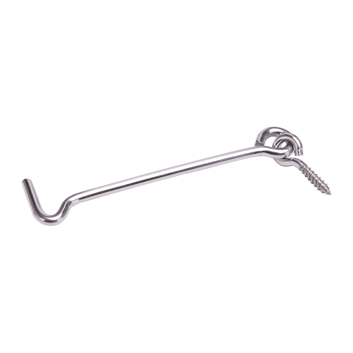 Gate Hook and Eye, 5/32 in Dia Wire, 4 in L, Stainless Steel
