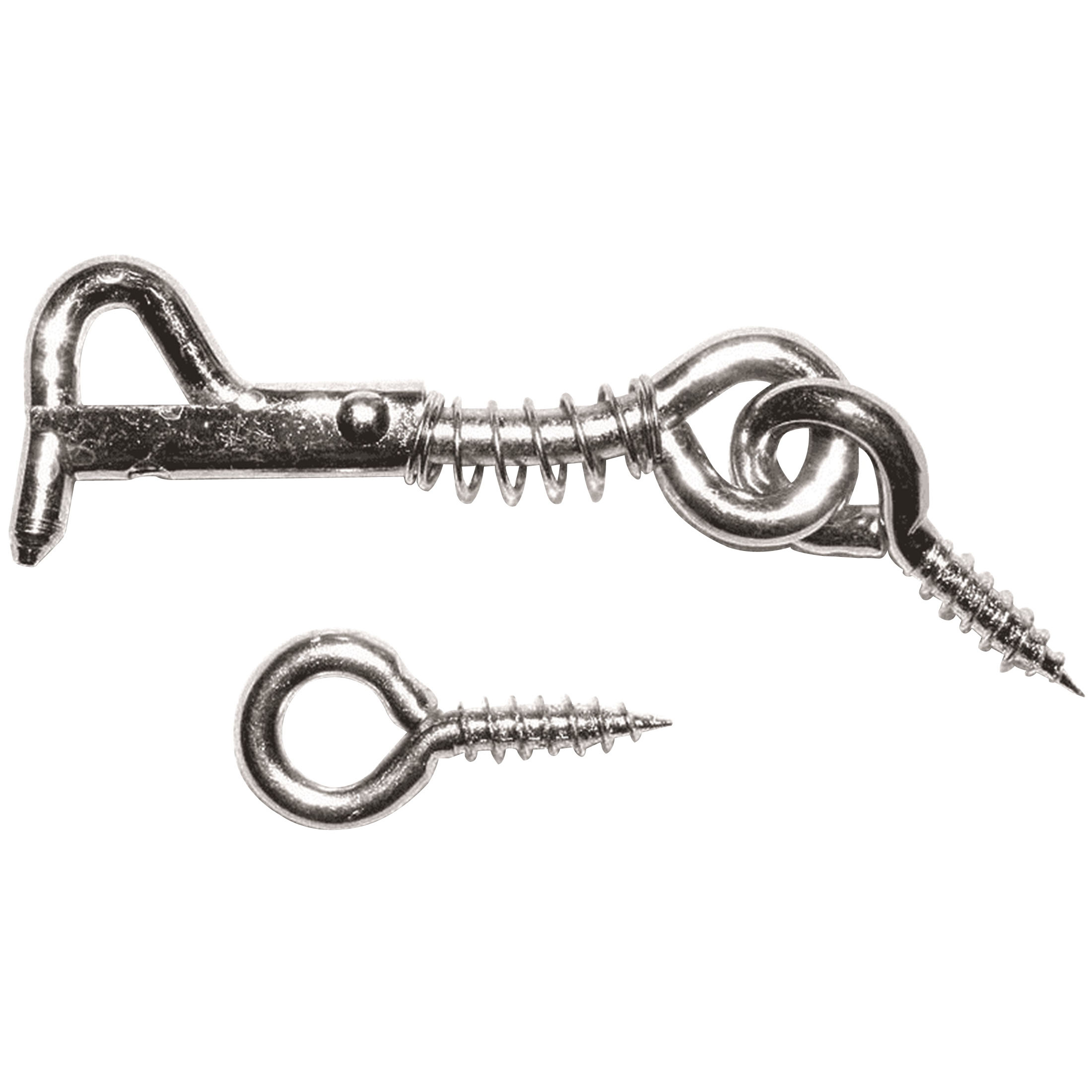 Gate Hook and Eye, 1/8 in Dia Wire, 2 in L, Steel