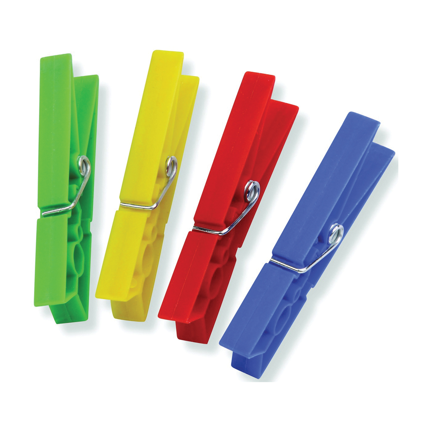 DRY-01410 Classic Clothespin, 0.79 in W, 3.31 in L, Plastic, Blue/Green/Red/Yellow