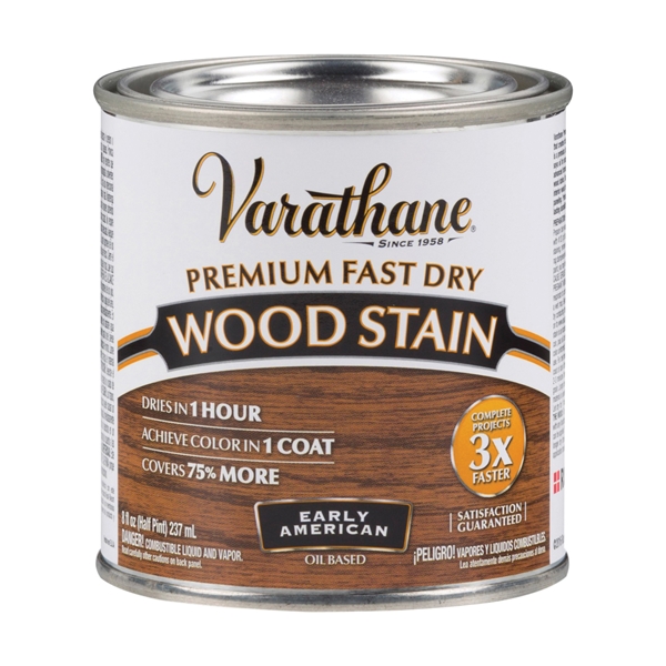 262024 Wood Stain, Early American, Liquid, 0.5 pt, Can