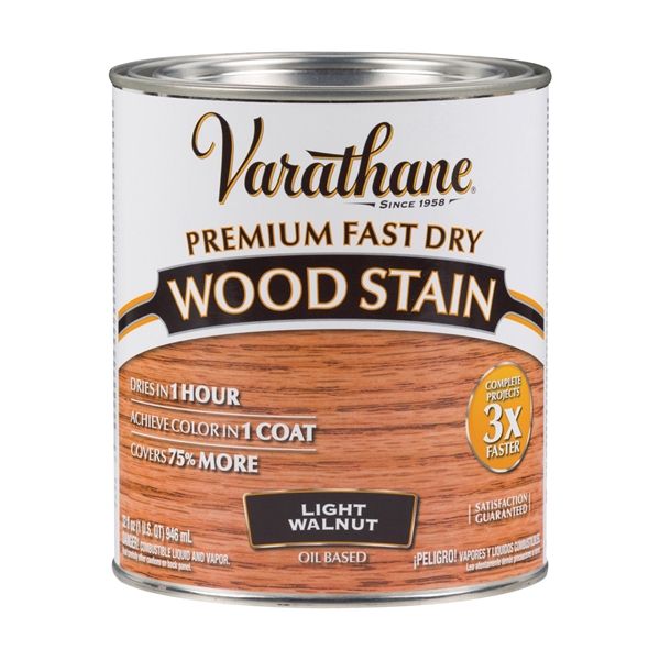 262015 Wood Stain, Light Walnut, Liquid, 1 qt, Can