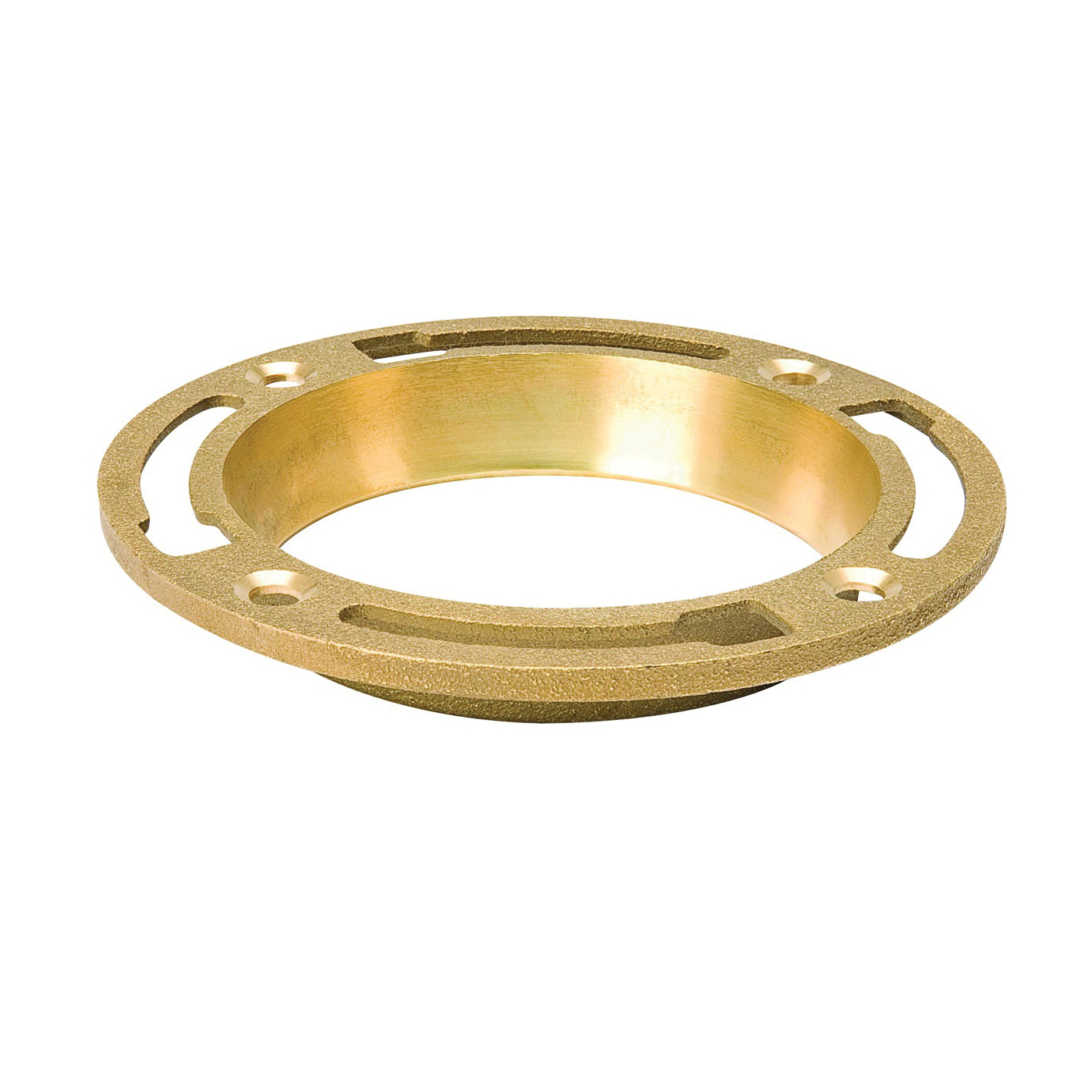 152-001 Closet Floor Flange, Brass, For: Both 3 in and 4 in SCH 40