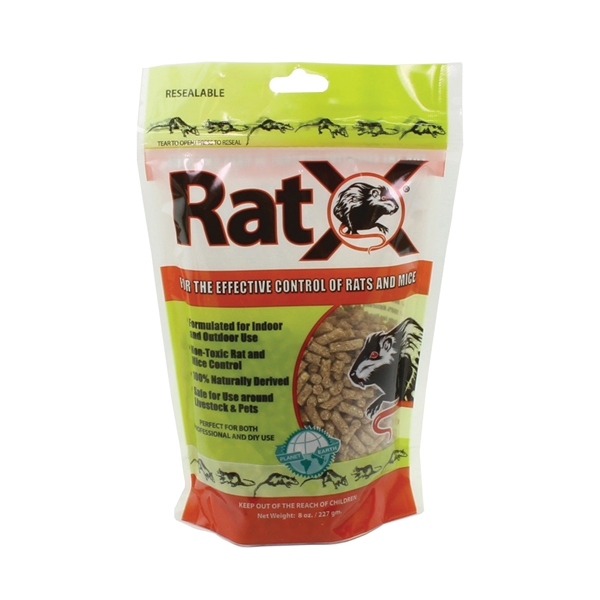 RatX 620100 Rodent Bait, Pellet, 8 oz Bag - 2