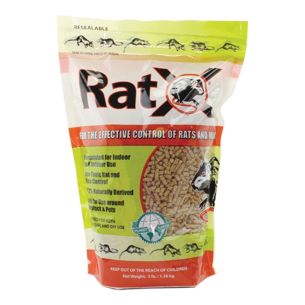 RatX 620102 Rodent Bait, Pellet, 3 lb Bag - 2