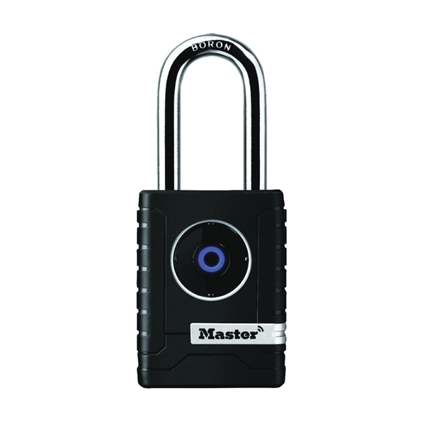 4401DLH Wide Bluetooth Padlock, 11/32 in Dia Shackle, 2 in H Shackle, Boron Steel Shackle, Metal Body