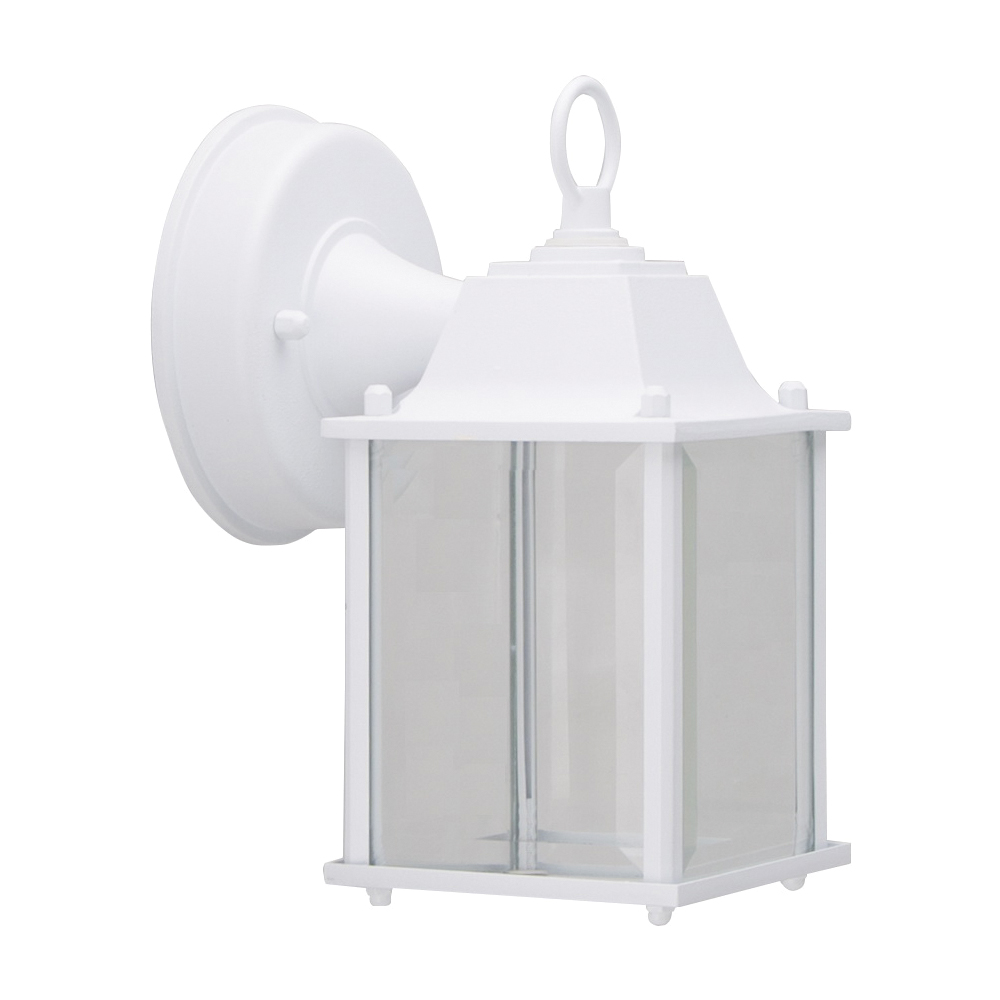 0038-WD-WH Outdoor Wall Lantern, 120 V, 6.65 W, LED Lamp, 320 Lumens, 3000 K Color Temp