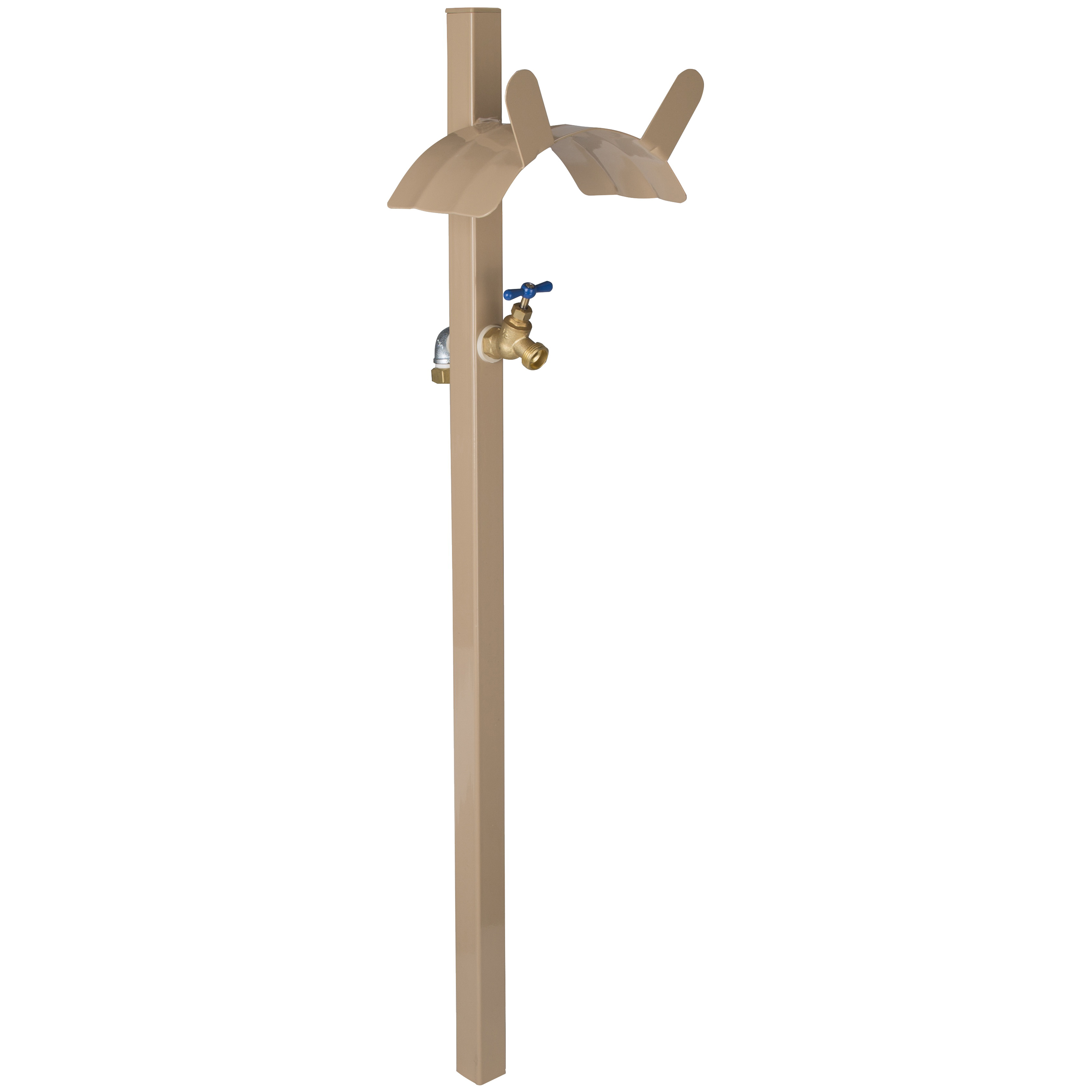 Landscapers Select HH-693 Hose Stand, 150 ft Capacity, Steel, Tan, Powder-Coated, Stake Mounting - 1