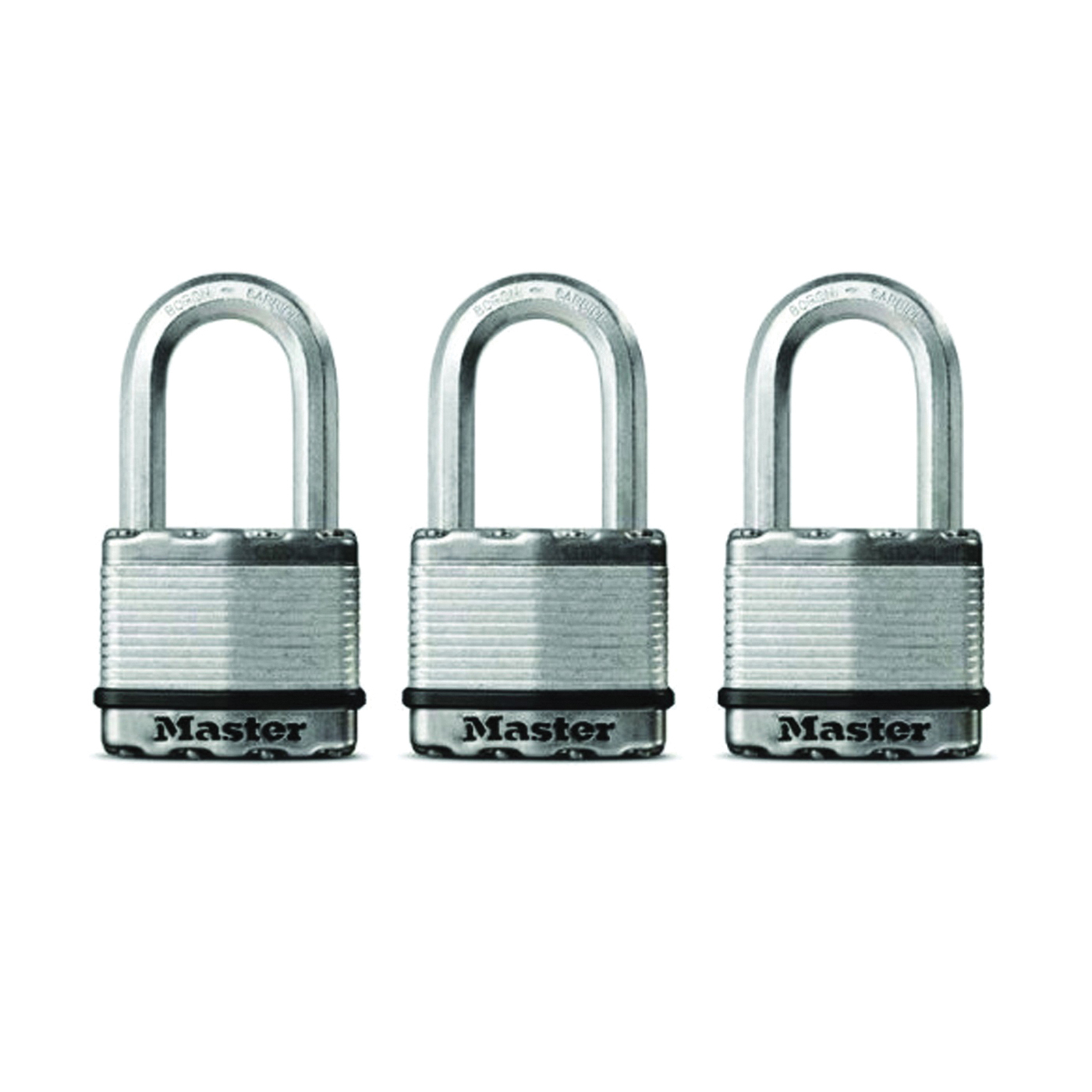 Magnum Series M5XTRILHCCSEN Padlock, Keyed Different Key, 3/8 in Dia Shackle, 2 in H Shackle, Zinc