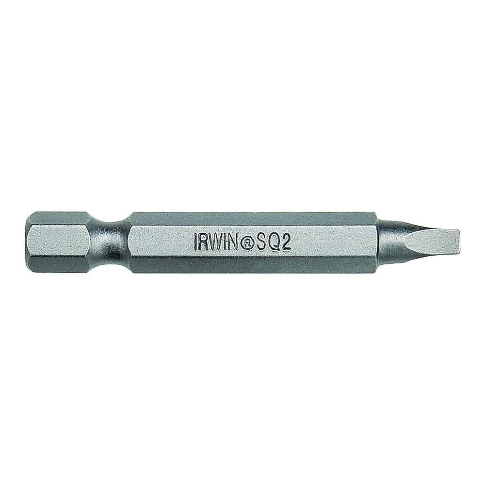 93205 Power Bit, #2 Drive, Square Recess Drive, 1/4 in Shank, Hex Shank, 2 in L, High-Grade S2 Tool Steel