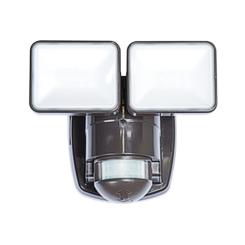 Heath Zenith HZ-5846-BZ Motion Activated Security Light, 120 V, LED Lamp, 1250 Lumens, Polycarbonate Fixture