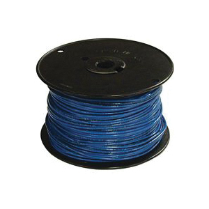 12BLU-SOLX500 Building Wire, Blue Sheath, 12 AWG Wire, 1-Conductor, 500 ft L, Copper Conductor, Solid