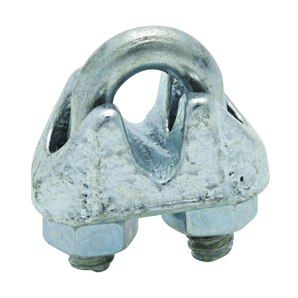 3230BC Series N248-278 Wire Cable Clamp, 1/8 in Dia Cable, 3 in L, Malleable Iron, Zinc