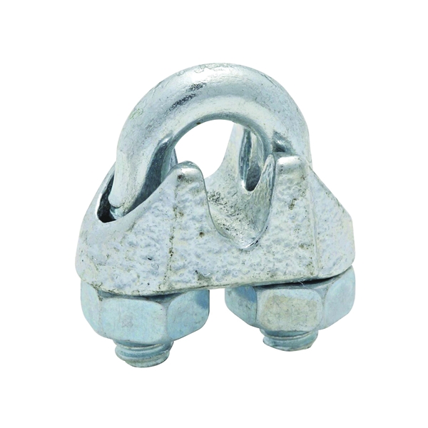 3230BC Series N248-286 Wire Cable Clamp, 3/16 in Dia Cable, 4 in L, Malleable Iron, Zinc