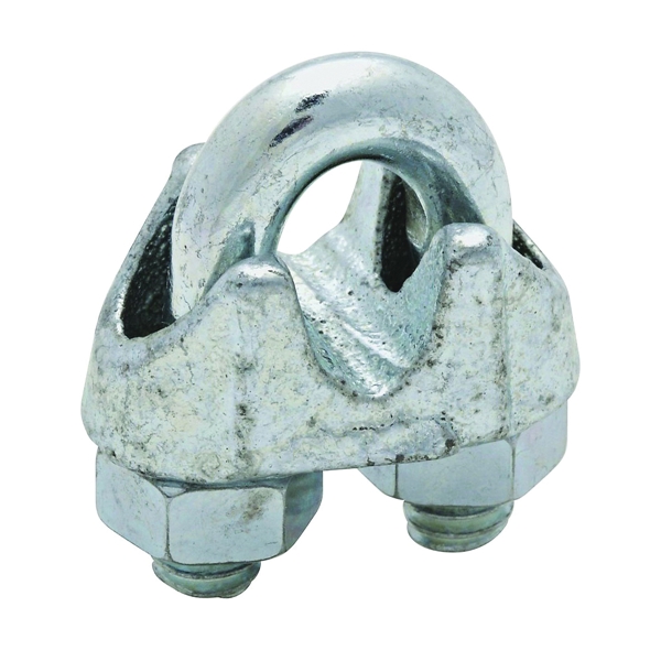 3230BC Series N248-294 Wire Cable Clamp, 1/4 in Dia Cable, 1 in L, Malleable Iron, Zinc