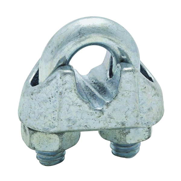 3230BC Series N248-302 Wire Cable Clamp, 5/16 in Dia Cable, 4 in L, Malleable Iron, Zinc