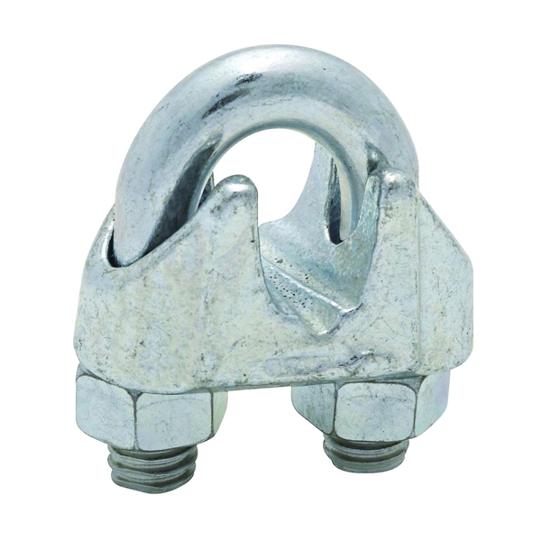 3230BC Series N248-310 Wire Cable Clamp, 3/8 in Dia Cable, 5 in L, Malleable Iron, Zinc
