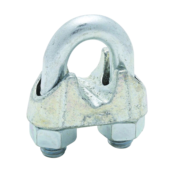 3230BC Series N248-328 Wire Cable Clamp, 1/2 in Dia Cable, 1 in L, Malleable Iron, Zinc