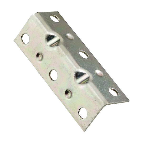 V113 Series N220-061 Corner Brace, 2-1/2 in L, 3/4 in W, 3/4 in H, Steel, Zinc, 0.04 Thick Material