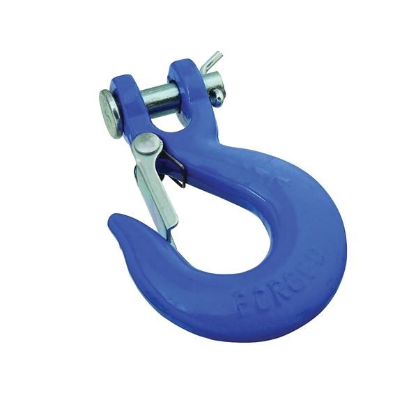 3243BC Series N265-470 Clevis Slip Hook with Latch, 2600 lb Working Load, Steel, Blue