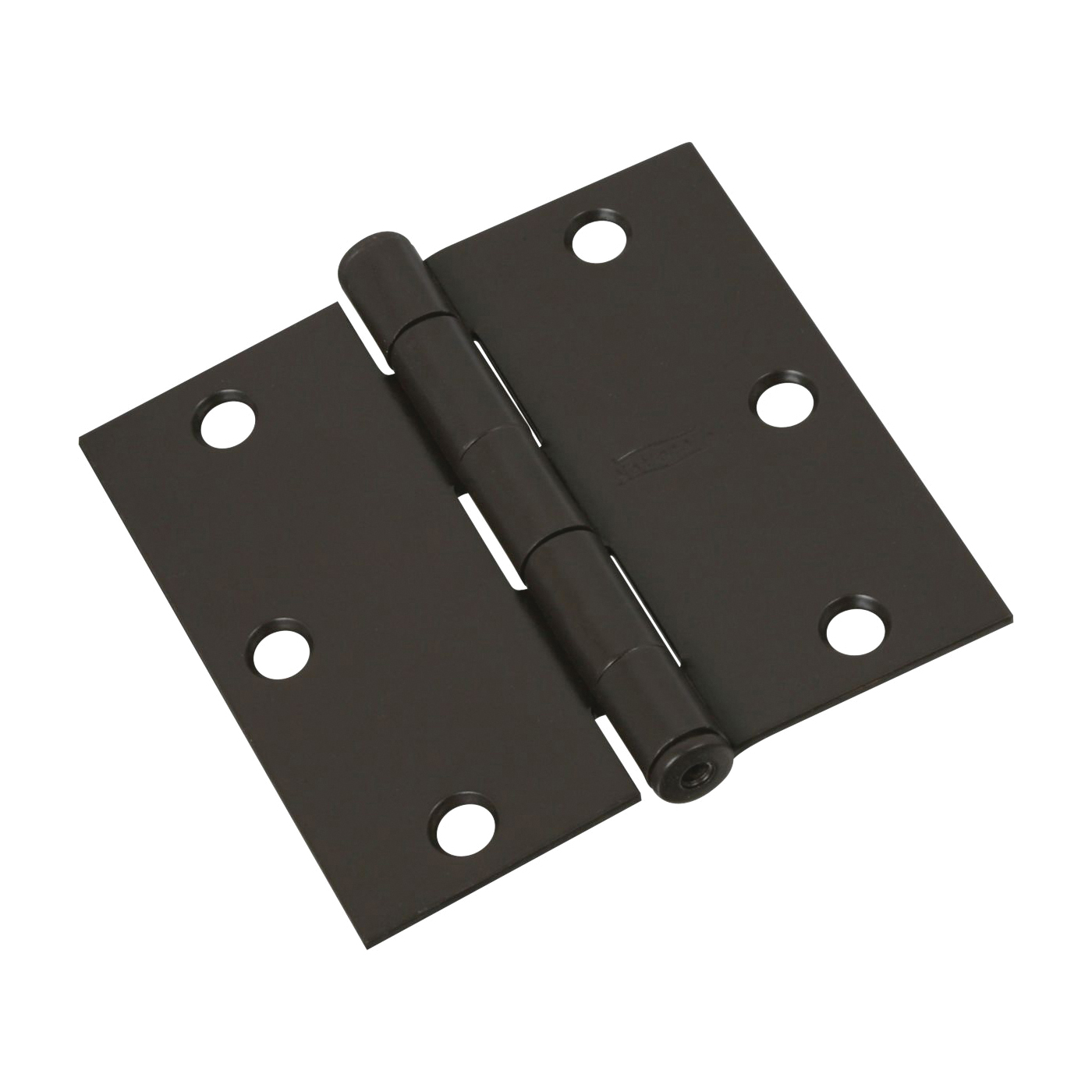 N830-323 Square Corner Door Hinge, Cold Rolled Steel, Oil-Rubbed Bronze, Full-Mortise Mounting