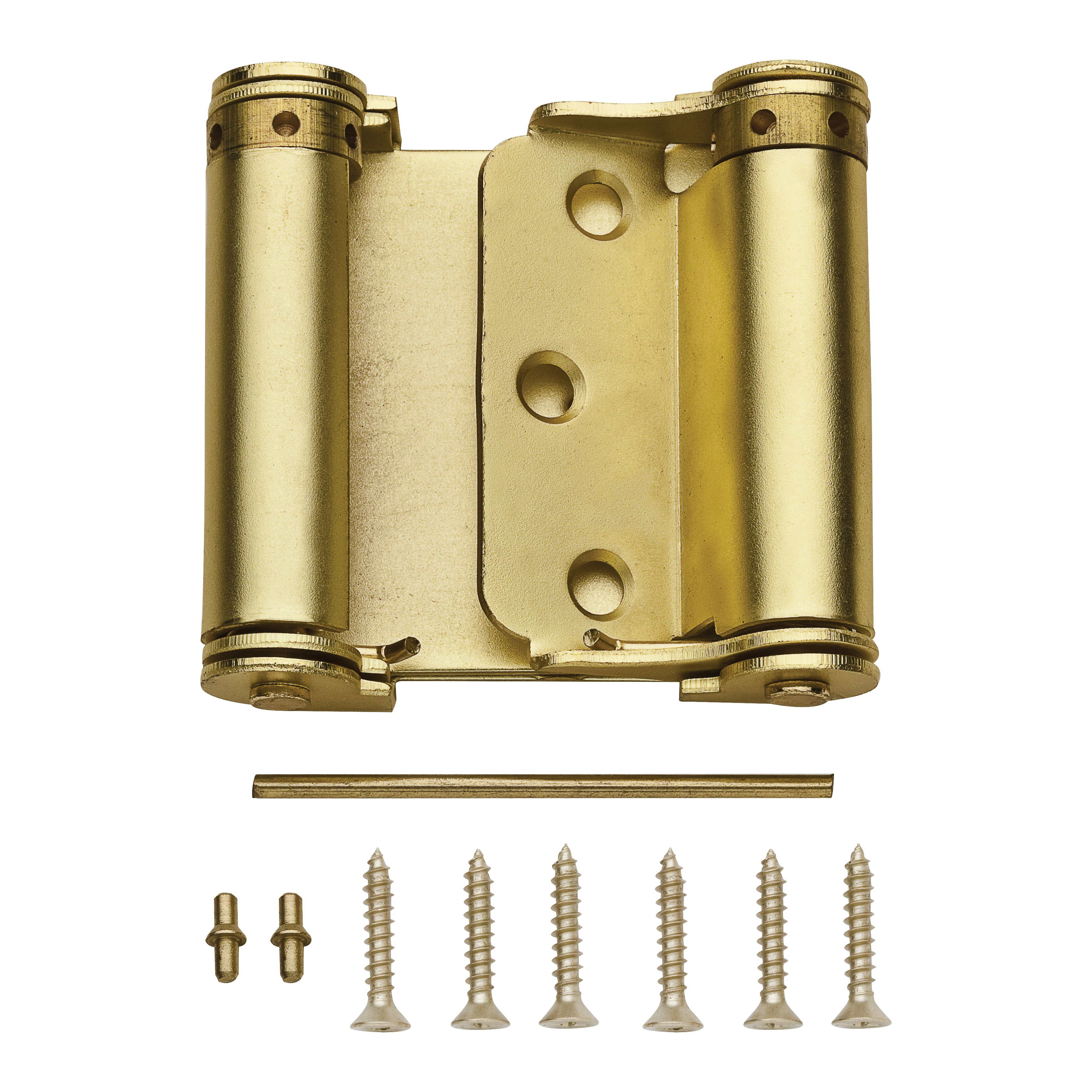 N100-049 Spring Hinge, Steel, Satin Brass, Surface Mounting, 12 lb