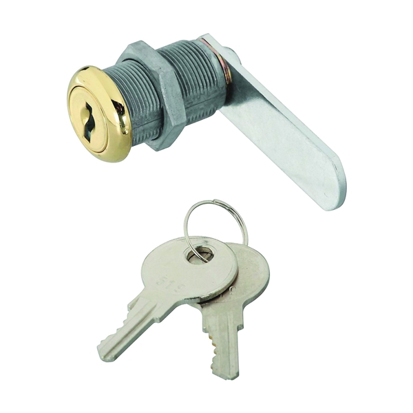 V825 Series N239-186 Utility Lock, Keyed Lock, Y13 Yale, B1 Cole Keyway, Steel/Zinc, Brass