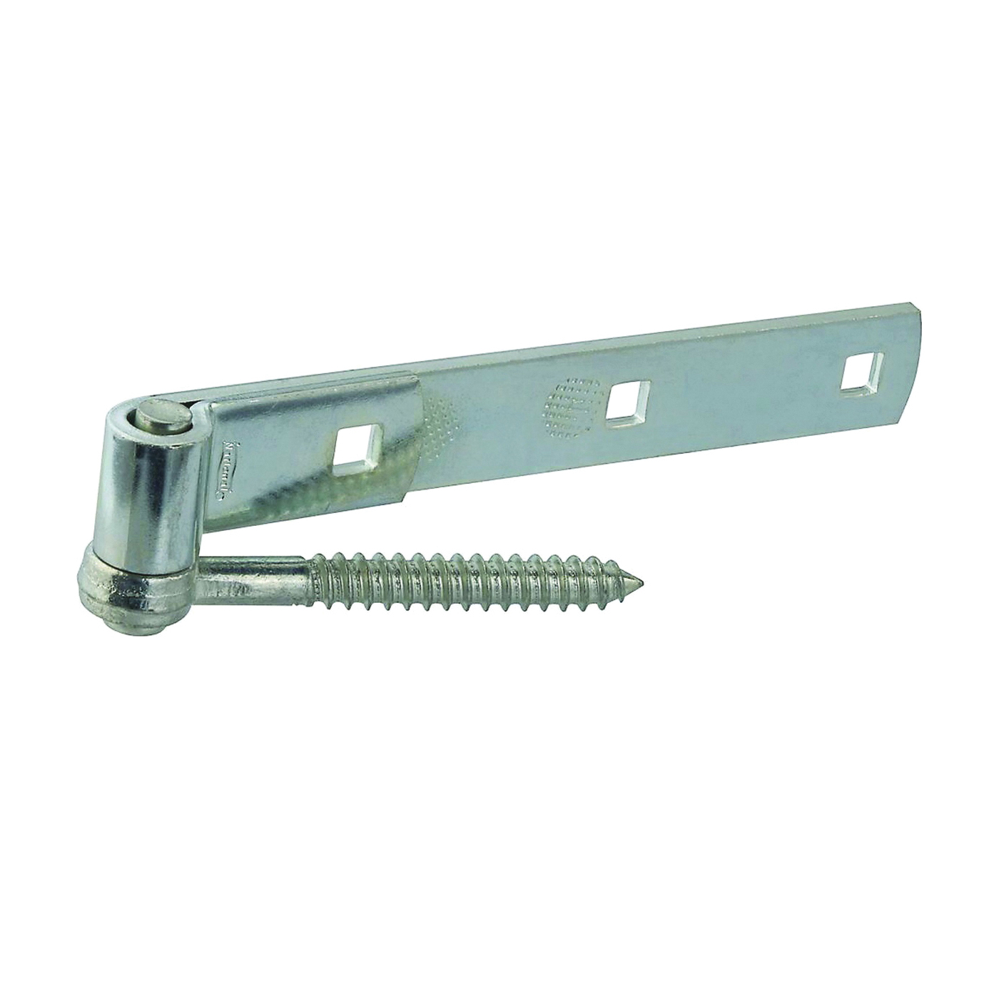 N129-726 Hook/Strap Hinge, 0.22 in Thick Leaf, Steel, Zinc, Screw Mounting, 150 lb