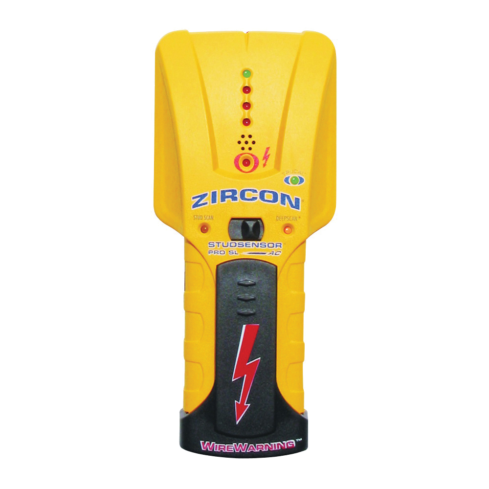 Zircon Pro SL-AC Series 61903 Stud Sensor, 9 V Battery, 1-1/2 in Detection, Detectable Material: Metal/Wood - 1