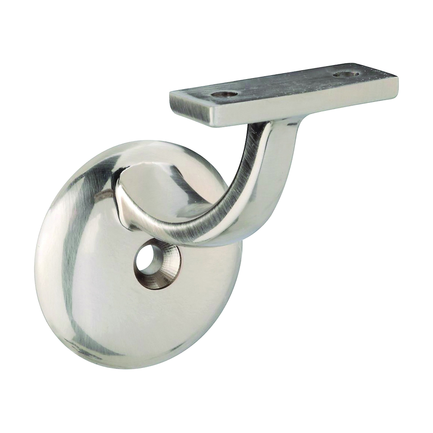 N332-890 1-Piece Handrail Bracket, 250 lb, Die-Cast Zinc, Pewter