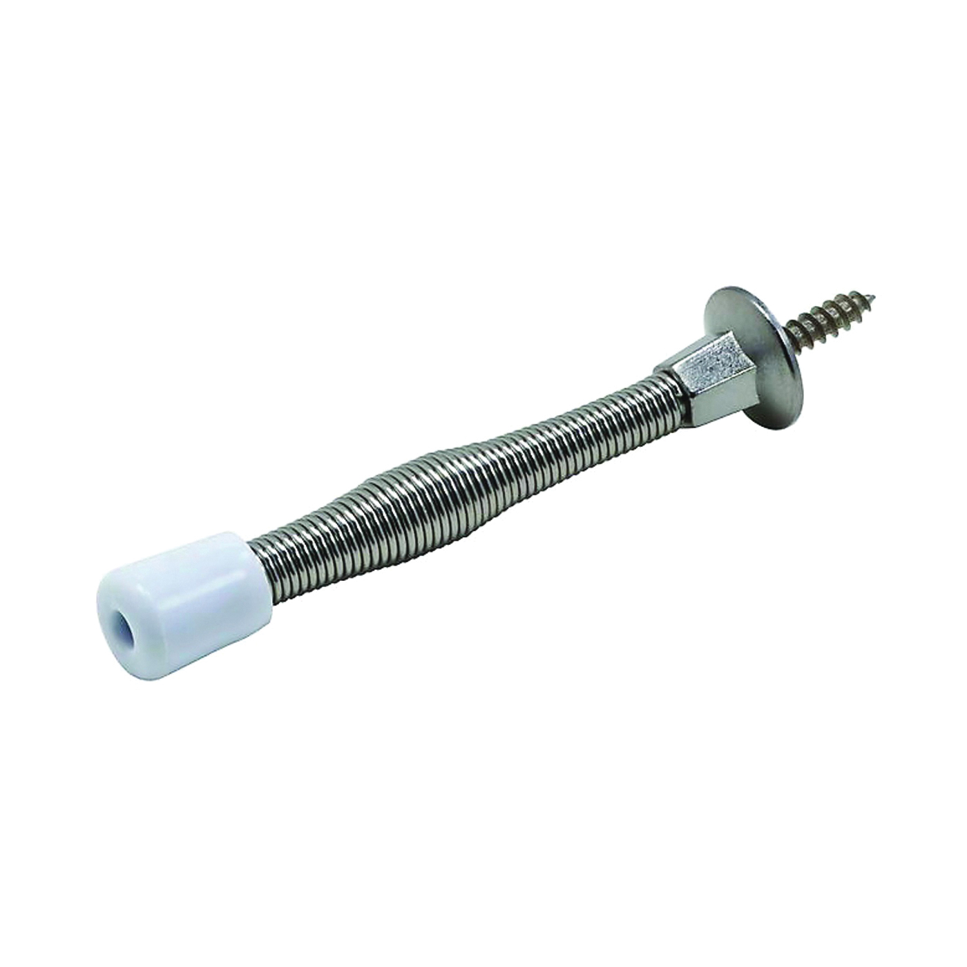 National Hardware N830-114 Door Stop, 5 in W, 3 in Projection, Steel, Satin Chrome