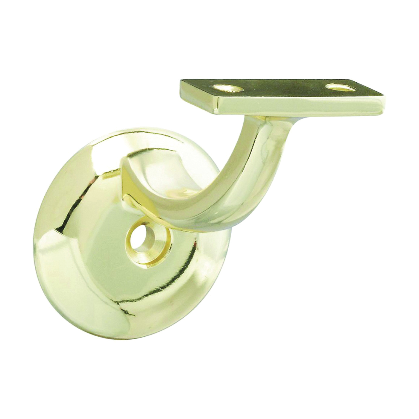 N332-791 1-Piece Handrail Bracket, 250 lb, Zinc, Brass