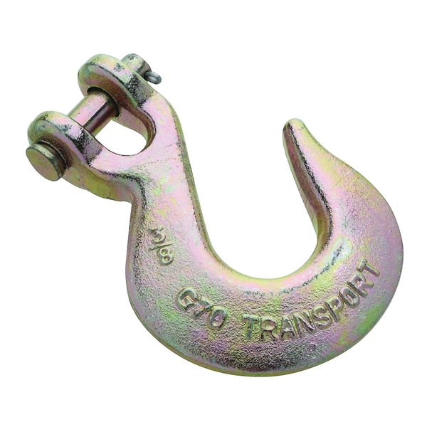 3254BC Series N282-111 Clevis Slip Hook, 3/8 in, 6600 lb Working Load, Steel, Yellow Chrome