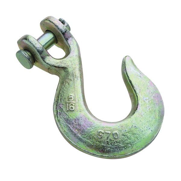 3254BC Series N282-103 Clevis Slip Hook, 5/16 in, 4700 lb Working Load, Steel, Yellow Chrome