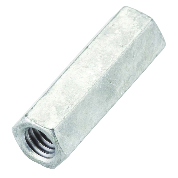 4013BC Series N182-684 Coupling Nut, UNC Thread, 3/8-16 Thread, Galvanized