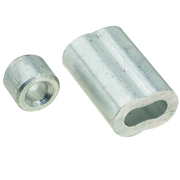 SPB3231 Series N830-354 Ferrule and Stop, 3/16 in Dia Cable, Aluminum