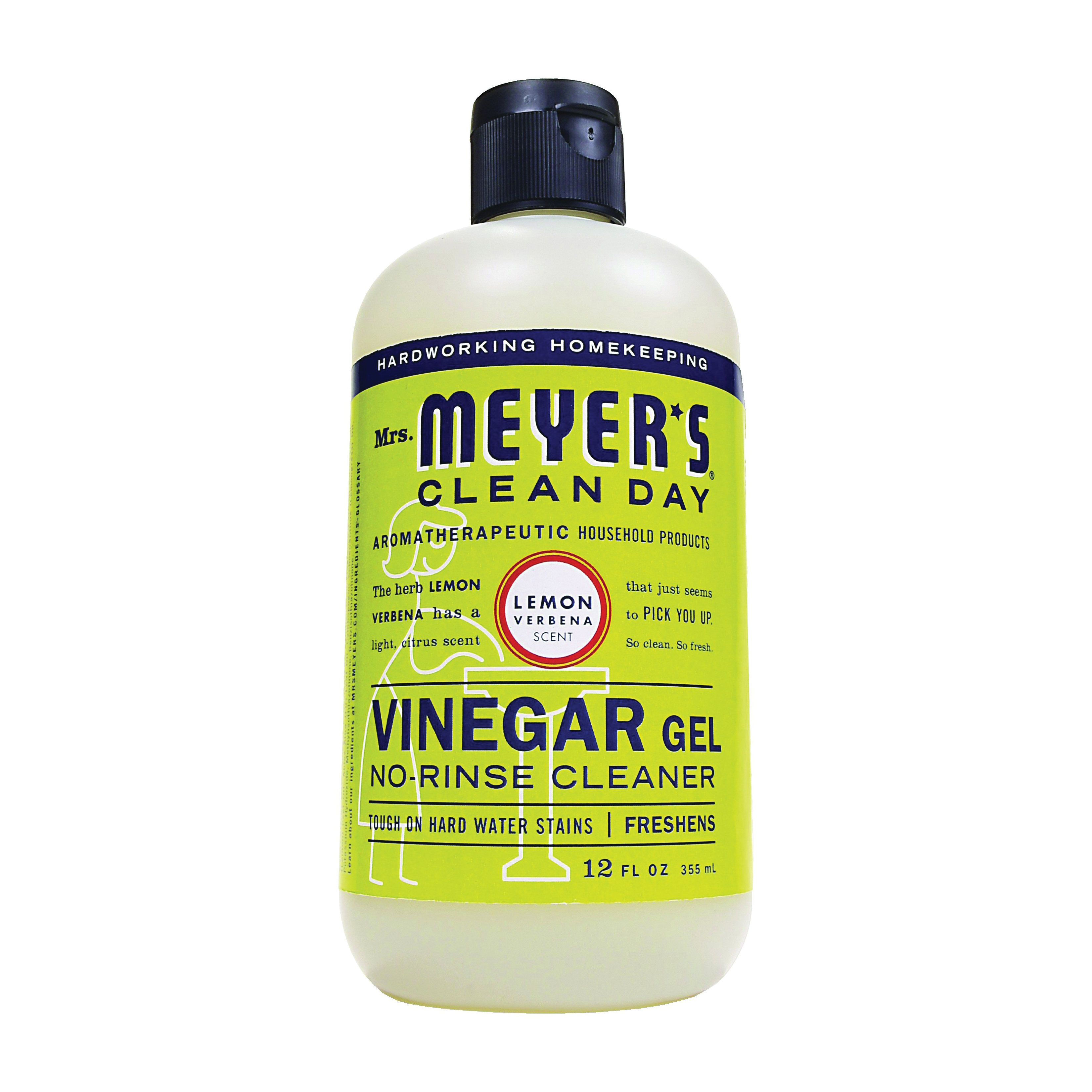 Clean Day 70189 Cleaner, 12 oz Bottle, Gel, Lemon Verbena, White