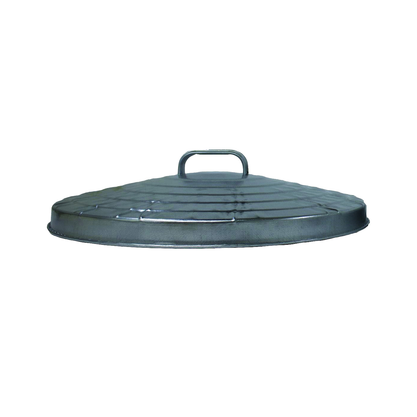38113 Trash Can Lid, Galvanized Steel, Silver, For: 31 gal Cans