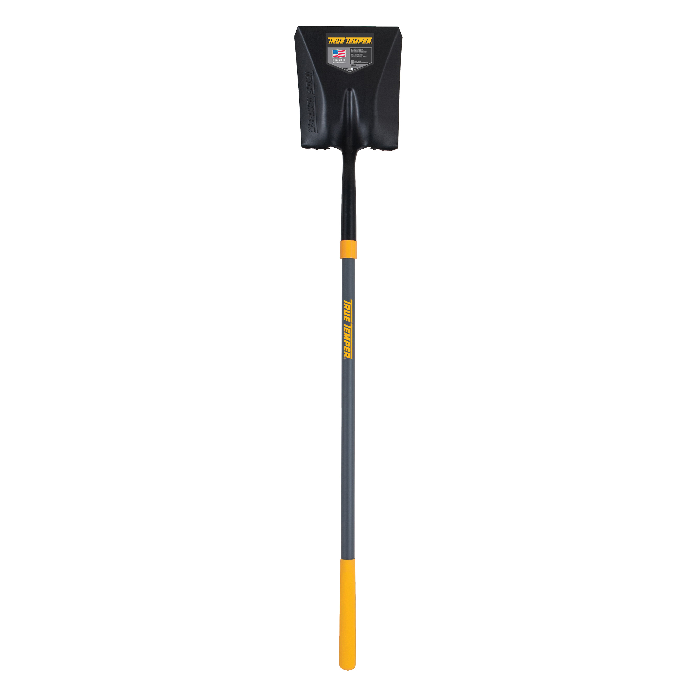 True Temper 2585500 Transfer Shovel, 9.67 in W Blade, 16 ga, Steel Blade, Fiberglass Handle, 47 in L Handle - 1