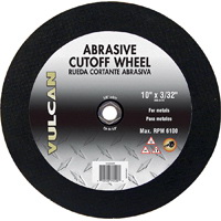 916340OR Type 1 Cut-Off Wheel, 10 in Dia, 3/32 in Thick, 5/8 in Arbor, Premium, Aluminum Oxide Abrasive