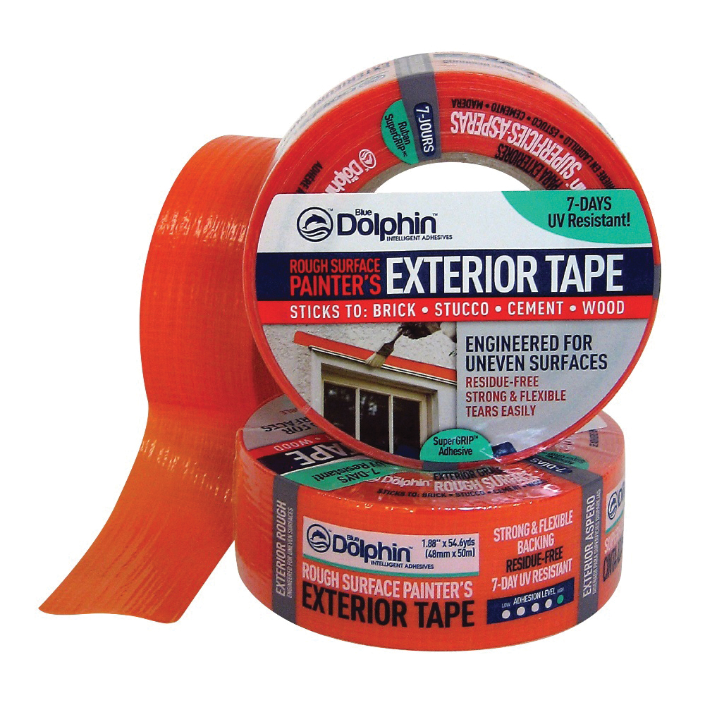 TP EXT R 0200 Exterior Tape, 54.6 yd L, 1.88 in W, Orange