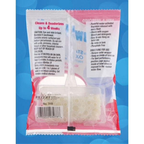 Willert Home Products 310.24T Toilet Freshener/Cleaner, 1.76 oz, Solid, Lavender Flower, White - 4