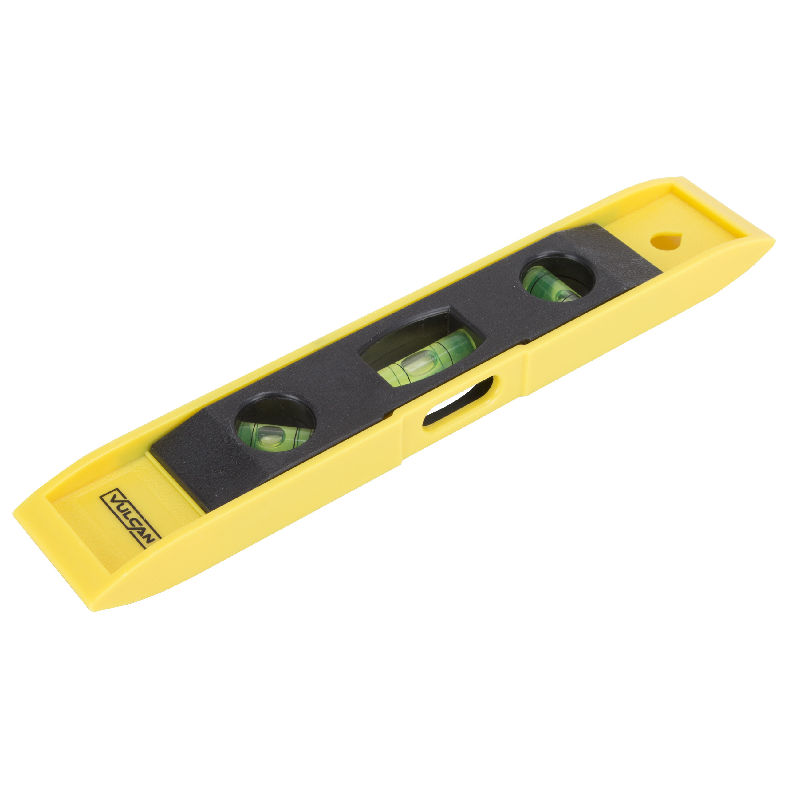 JLO-063 Torpedo Level, 9 in L, 3-Vial, 1-Hang Hole, Magnetic, Plastic