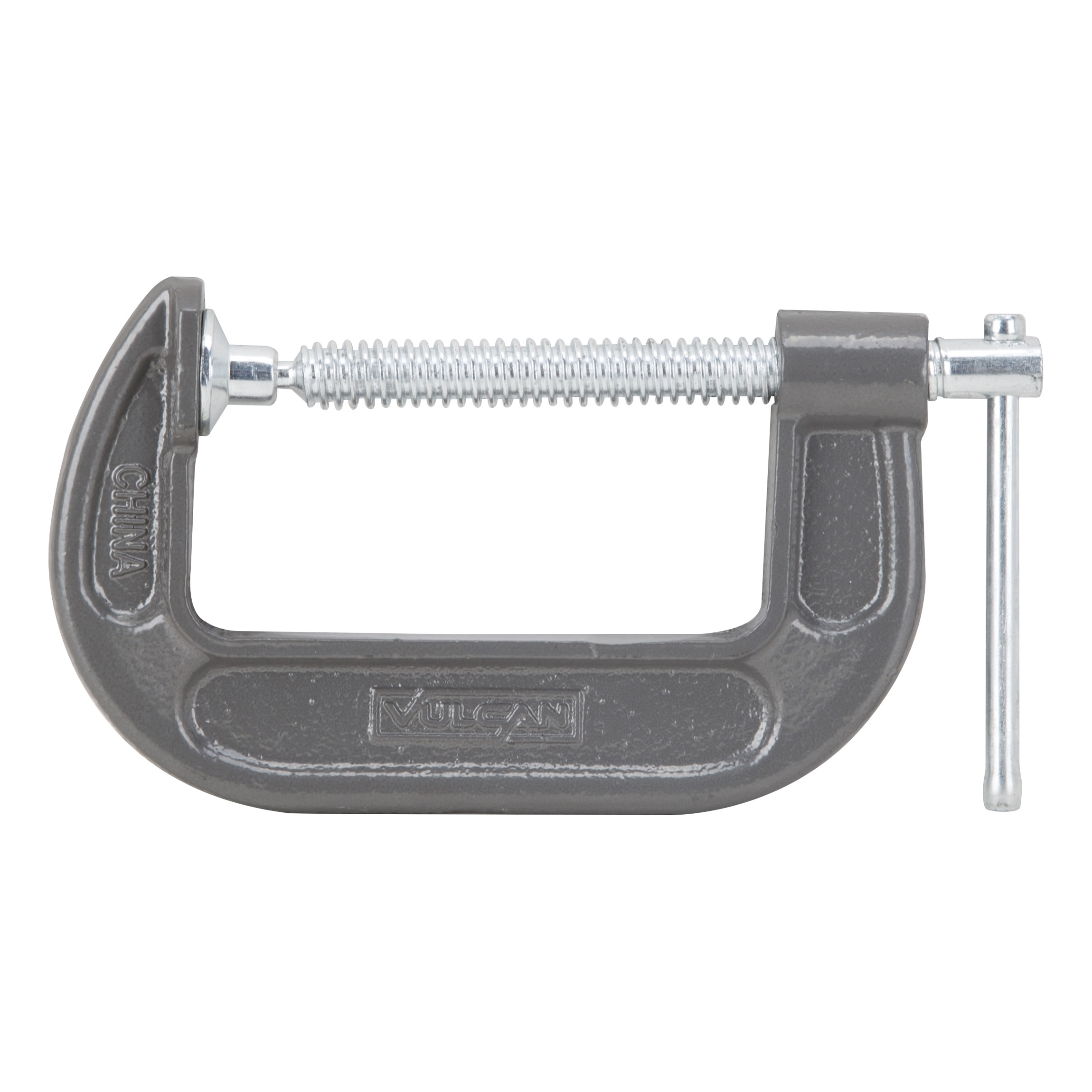 JL27363 C-Clamp, 4 in Max Opening Size, 1-3/4 in D Throat, Steel Body, Gray Body