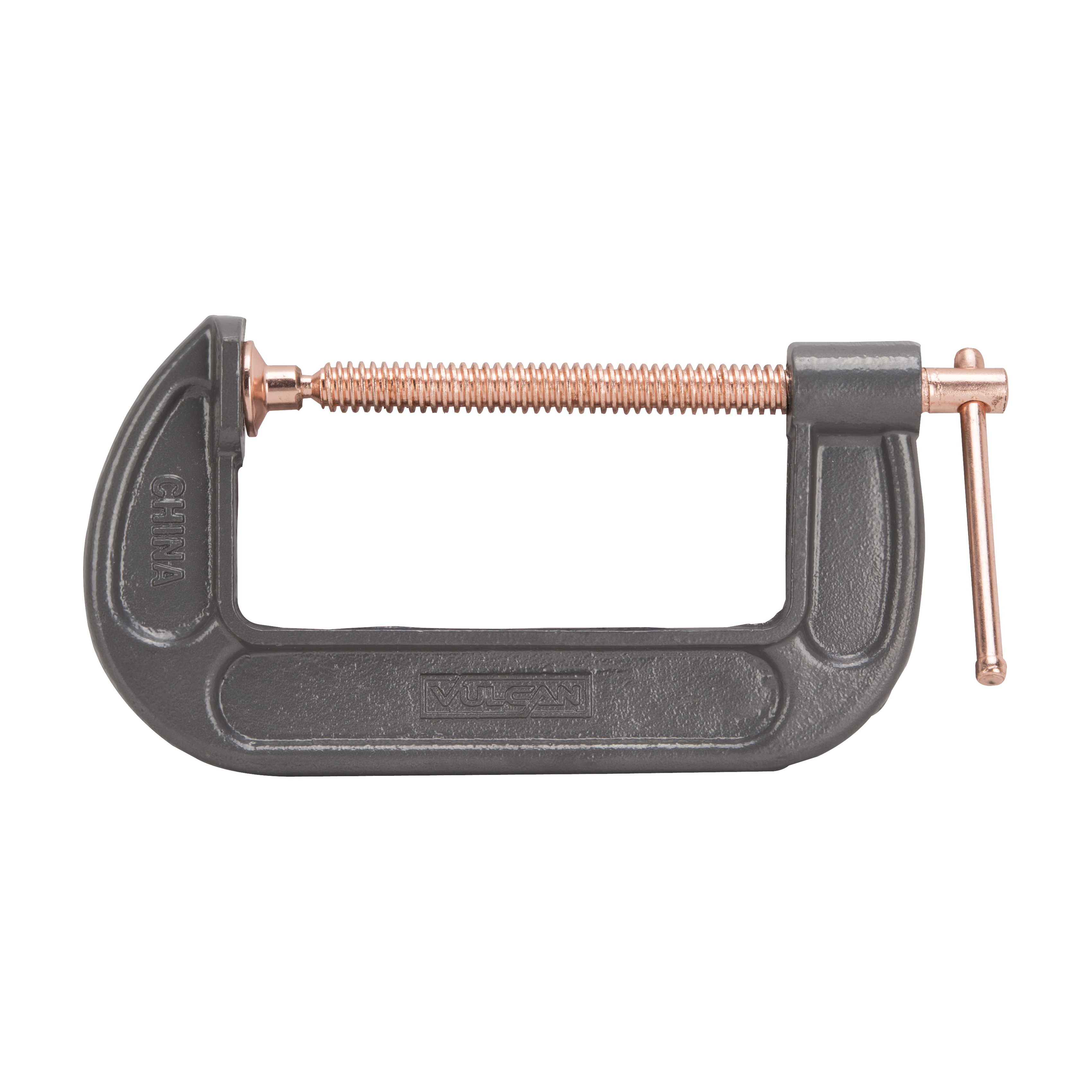 JL27364 C-Clamp, 5 in Max Opening Size, 2-3/8 in D Throat, Steel Body, Gray Body